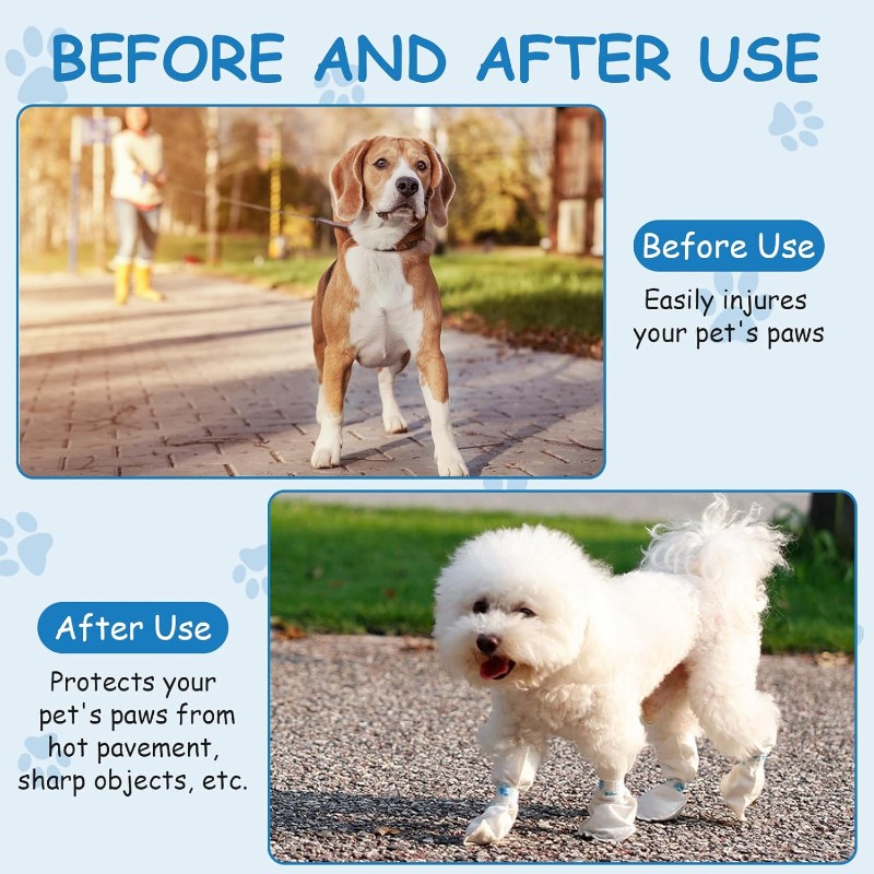 Dog Booties Paw Protector - 【CHRISTMAS】 Couvre-chaussures jetables pour animaux de