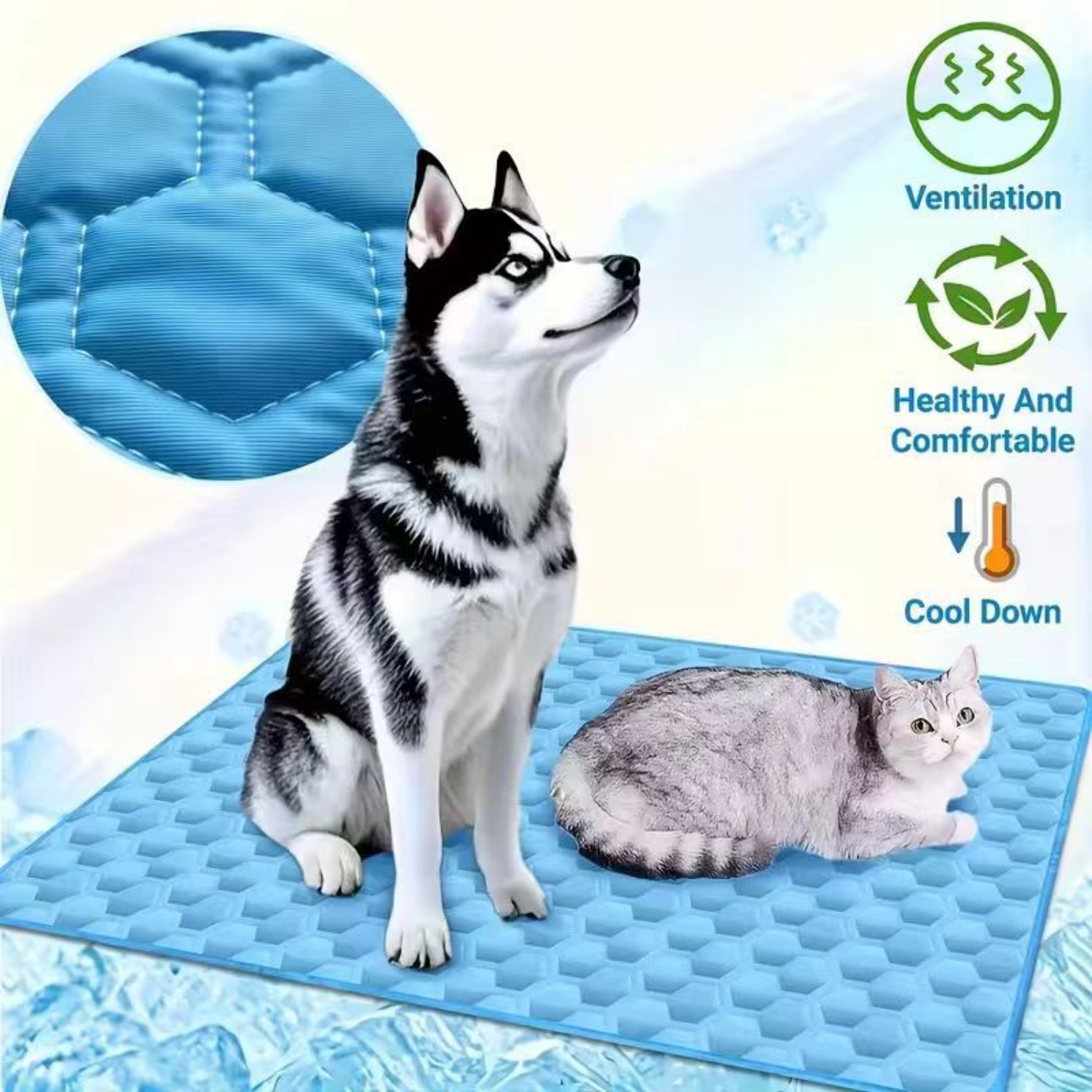 Pet Supplies Dog Wash - Tapis rafraîchissant d'été pour animaux de