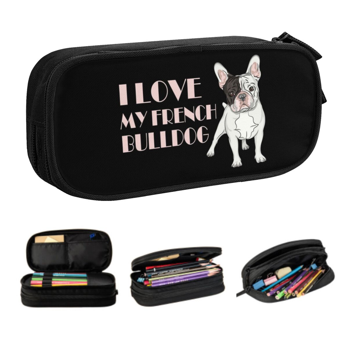 Pet X Supplies & Tack - Trousse à crayons personnalisée bouledogue français