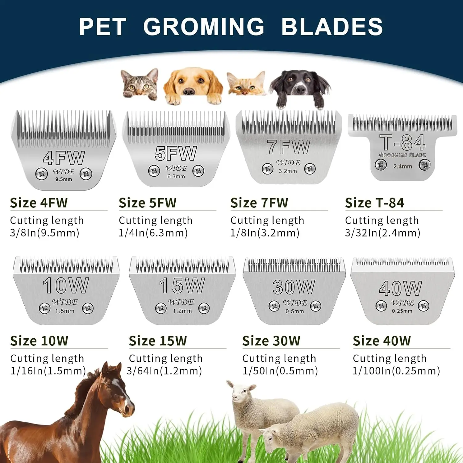 Lame large amovible pour anima - Dog Grooming Clippers avis et prix